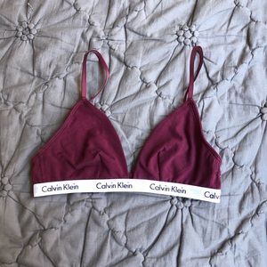 Calvin Klein maroon bra